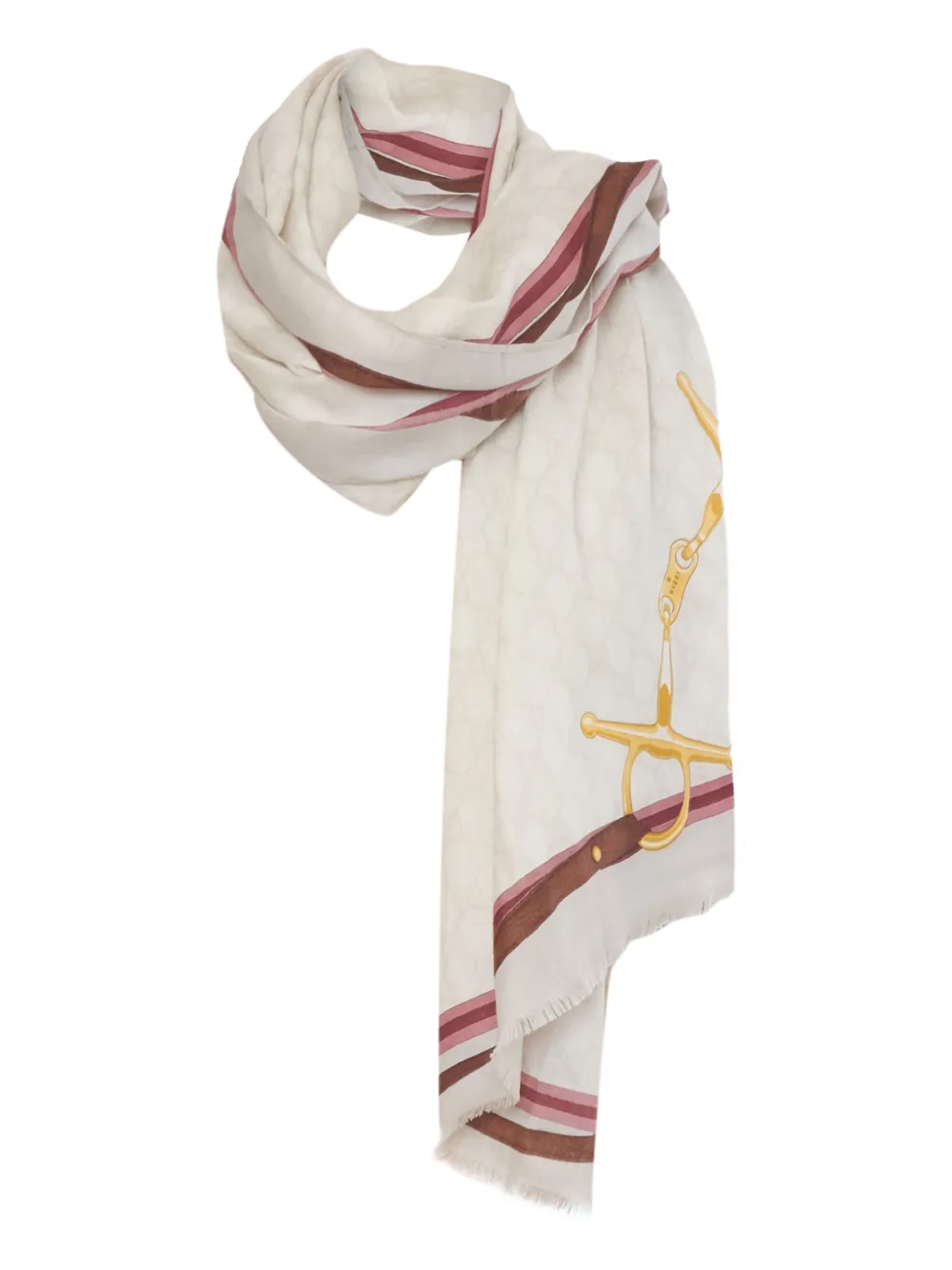 Gucci Pre-Owned monogram-print scarf | blanco | Image 1