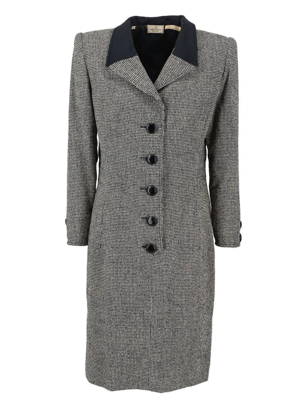 Pre-owned Valentino Houndstooth-pattern Midi Dress