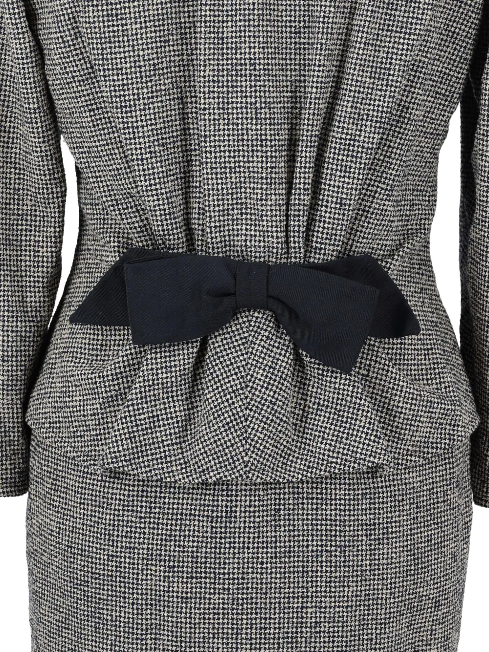Valentino Garavani Pre-Owned Jurk met pied-de-poule print - Blauw