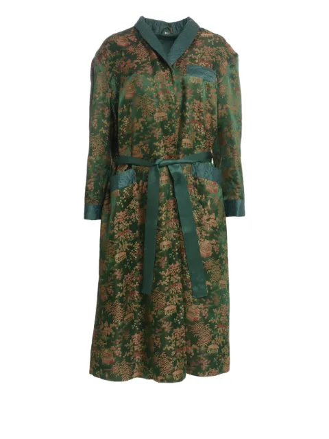 Vintage patterned-jacquard robe