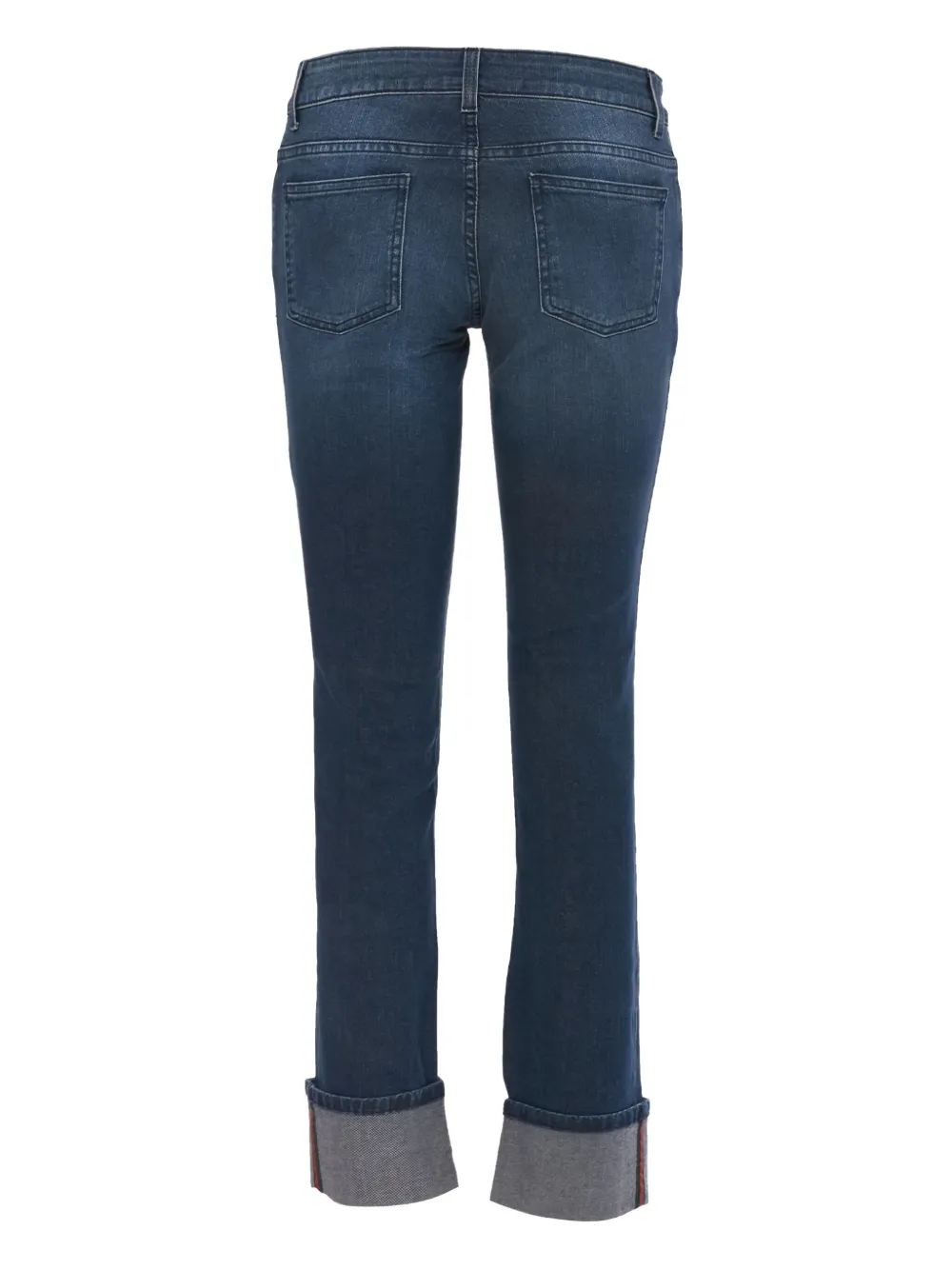 Gucci Pre-Owned turn-up hem jeans - Blauw