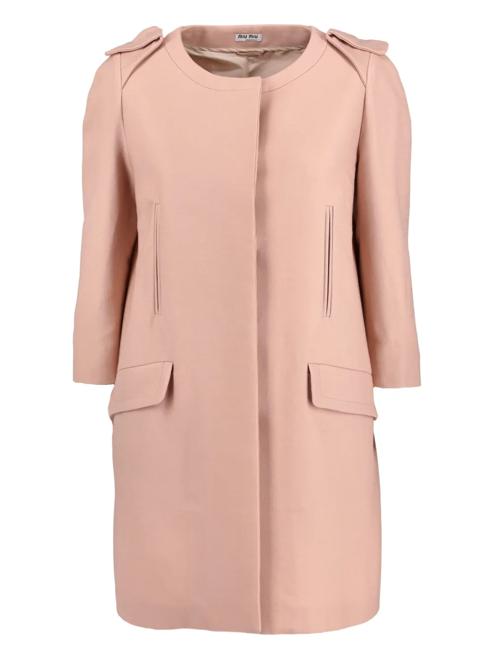 Miu Miu Pre-Owned concealed-fastening coat | Purple | Image 1