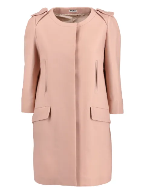 Miu Miu Pre-Owned concealed-fastening coat 