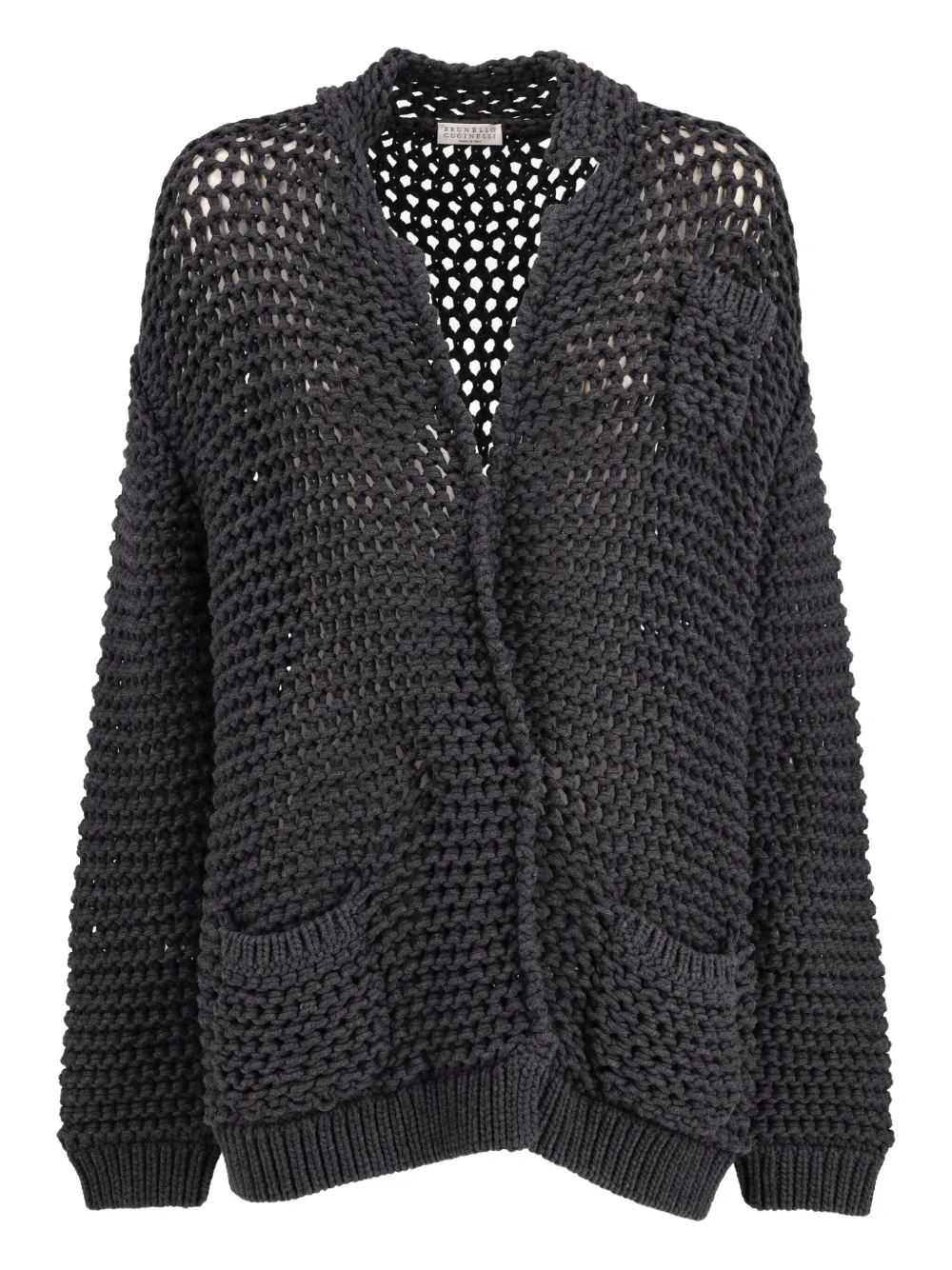 Brunello Cucinelli Vintage knitted cardigan - グレー Brunello Cucinelli Vintage knitted cardigan - グレー
