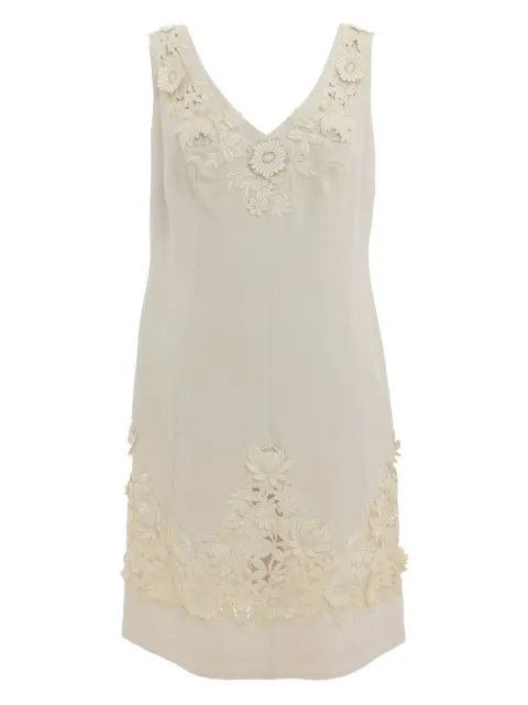 Vintage floral-lace cotton dress