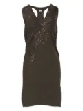 Krizia Pre-Owned sequin-embellished midi dress - Brown