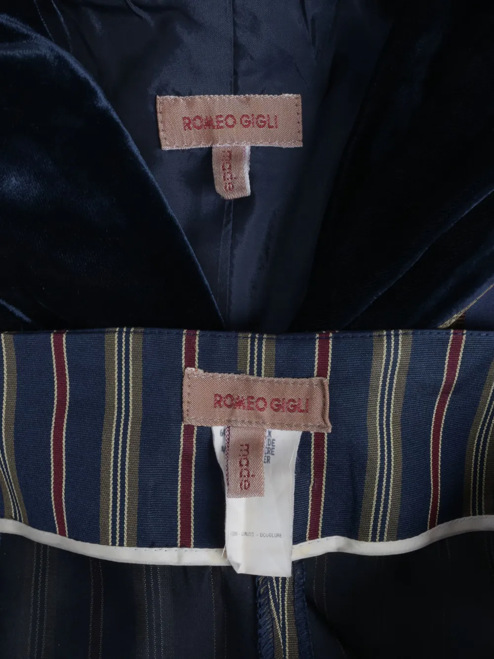 Pre-owned Romeo Gigli 1980s Silk Suit In Blue