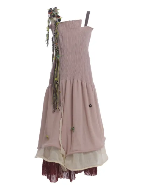 CAVALLI E NASTRI VINTAGE pleated midi dress