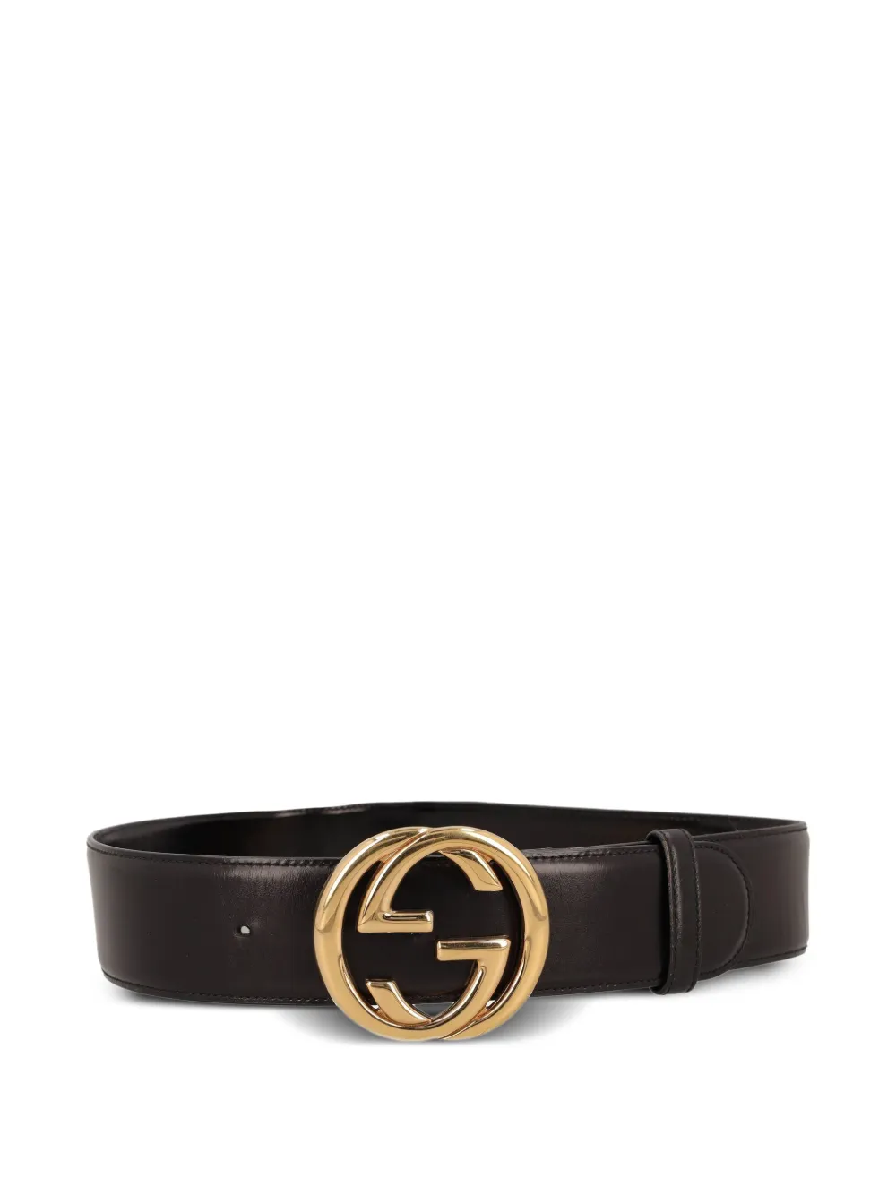 Gucci Pre-Owned double G leather belt - ブラック Gucci Pre-Owned double G leather belt - ブラック