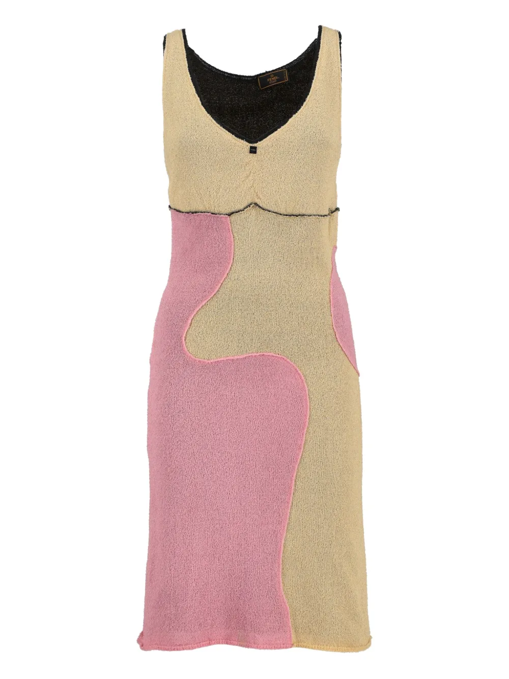 Fendi Pre-Owned Abito midi con design patchwork | toni neutri | Image 1