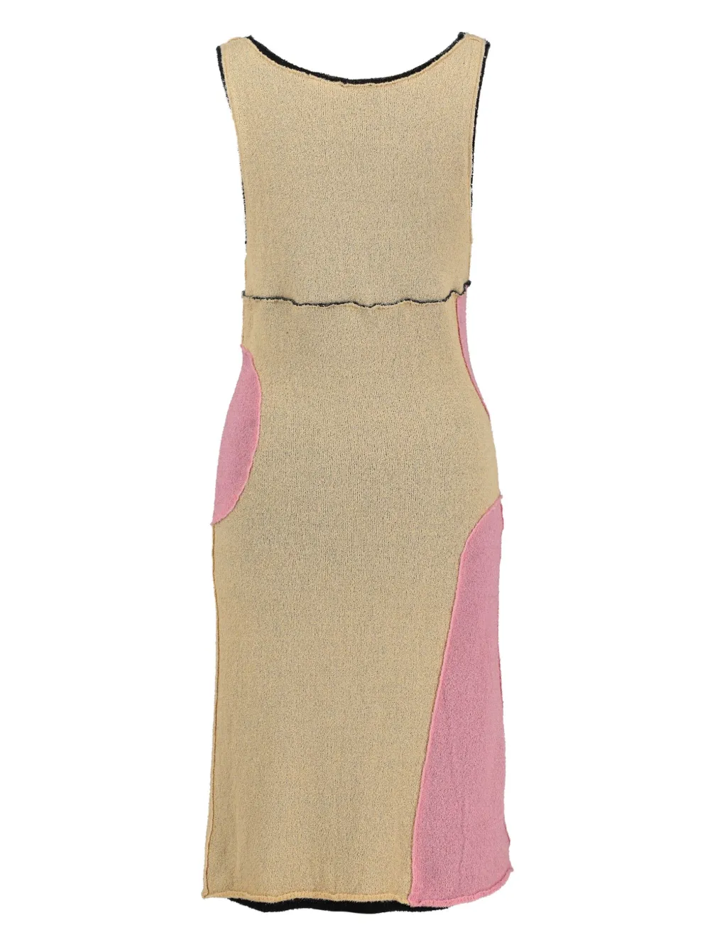Fendi Pre-Owned Jurk met patchwork - Beige