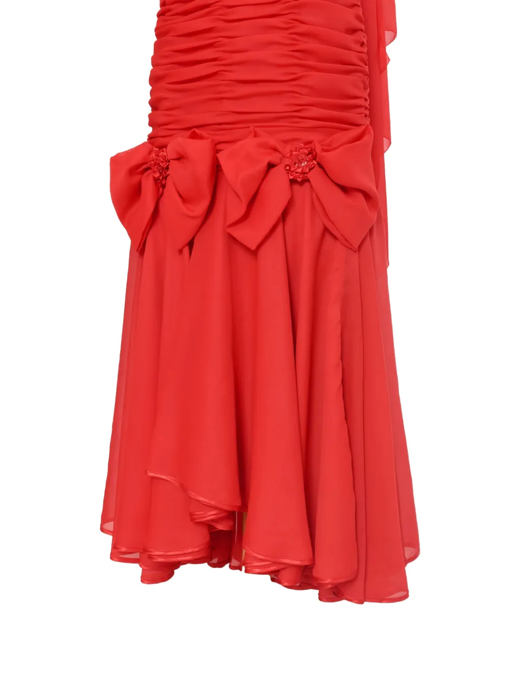 Vintage Pre-owned jurk met strikdetail - Rood