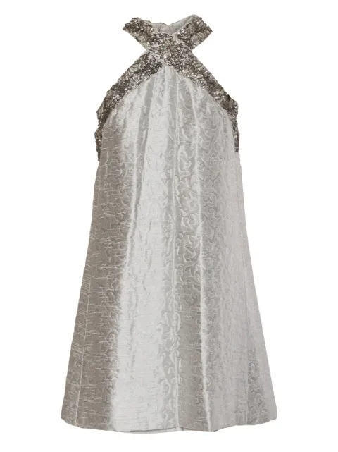 Vintage 1960s pre-owned beaded halterneck mini dress