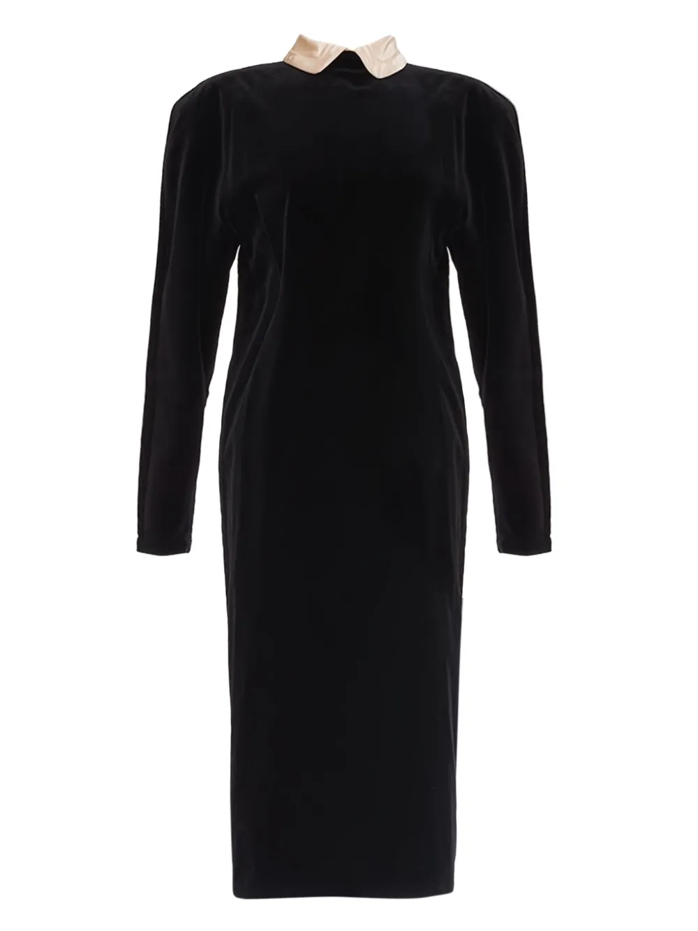 Versace Pre-Owned Fluwelen midi-jurk - Zwart