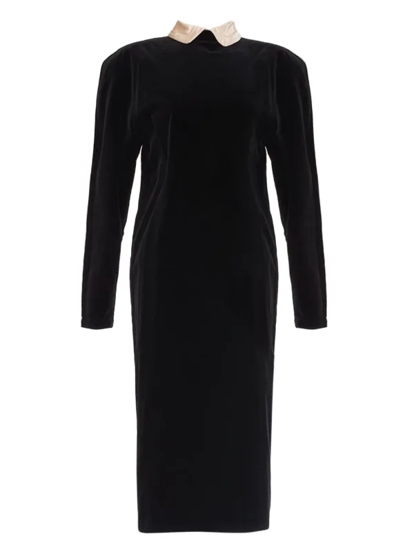 Versace Pre-Owned Velvet Midi Dress Black FARFETCH PH