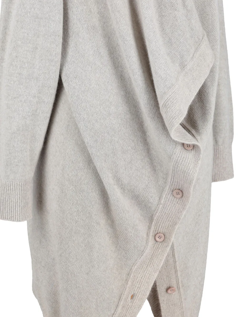 Pre-owned Issey Miyake 1980s Asymmetric Sweater In Gray