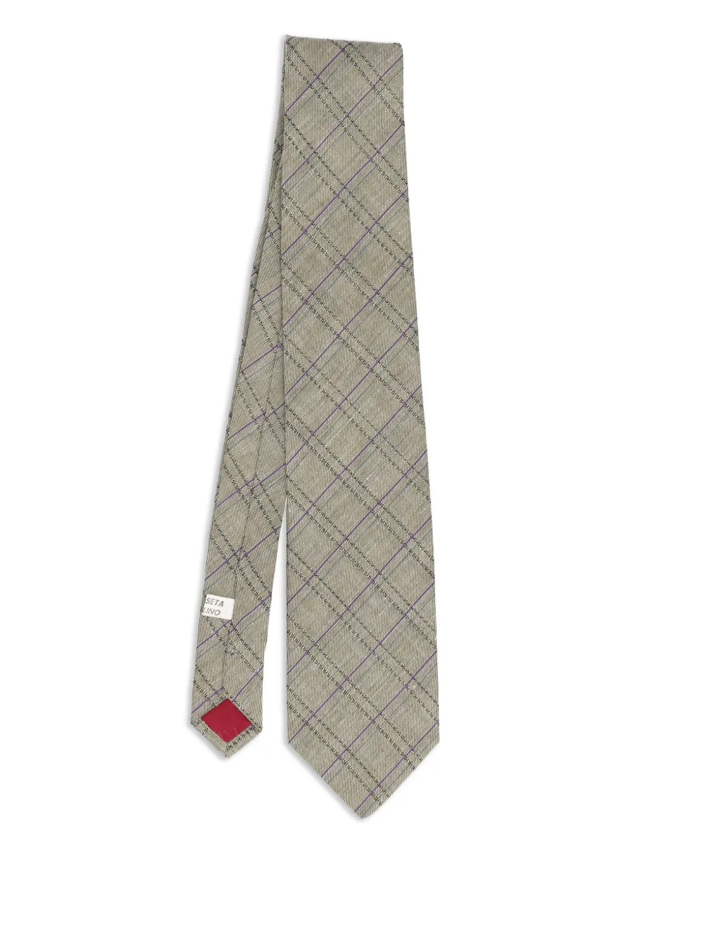 Vintage Pre-Owned check-pattern tie | Grey | Image 1