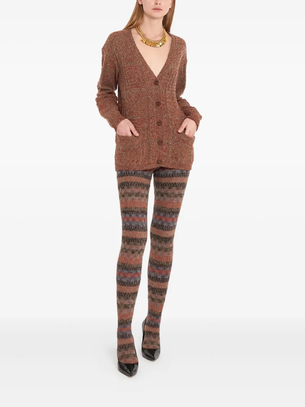 Missoni Pre-Owned cárdigan con cuello en V 1970 | rojo | Image 1