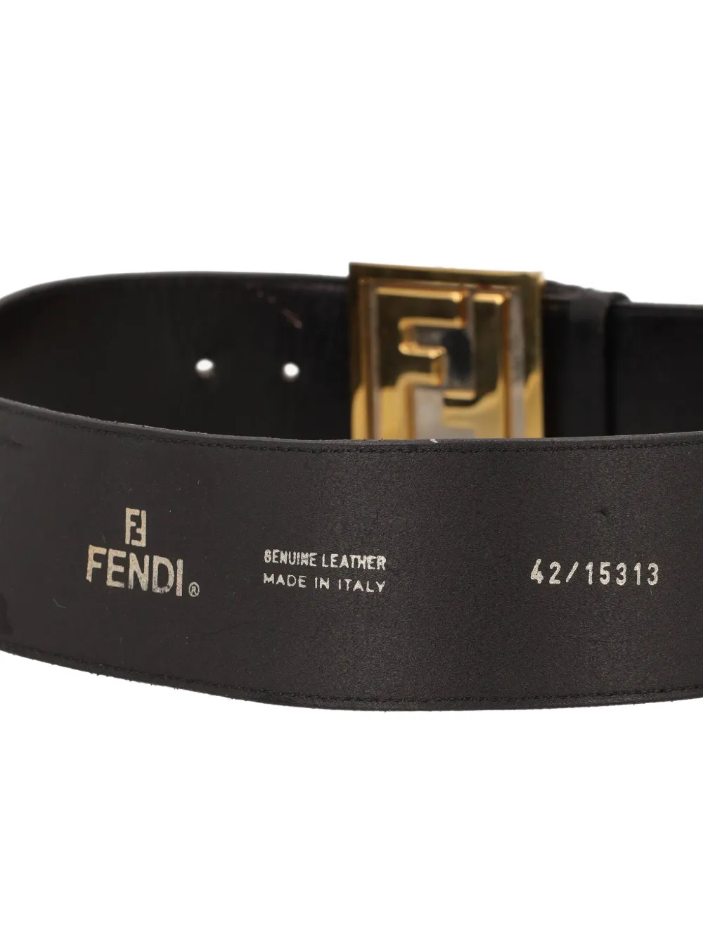 Pre-owned Fendi Leather Belt In Black