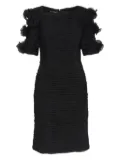 Louis Feraud Pre-Owned draped-detail midi dress - Black
