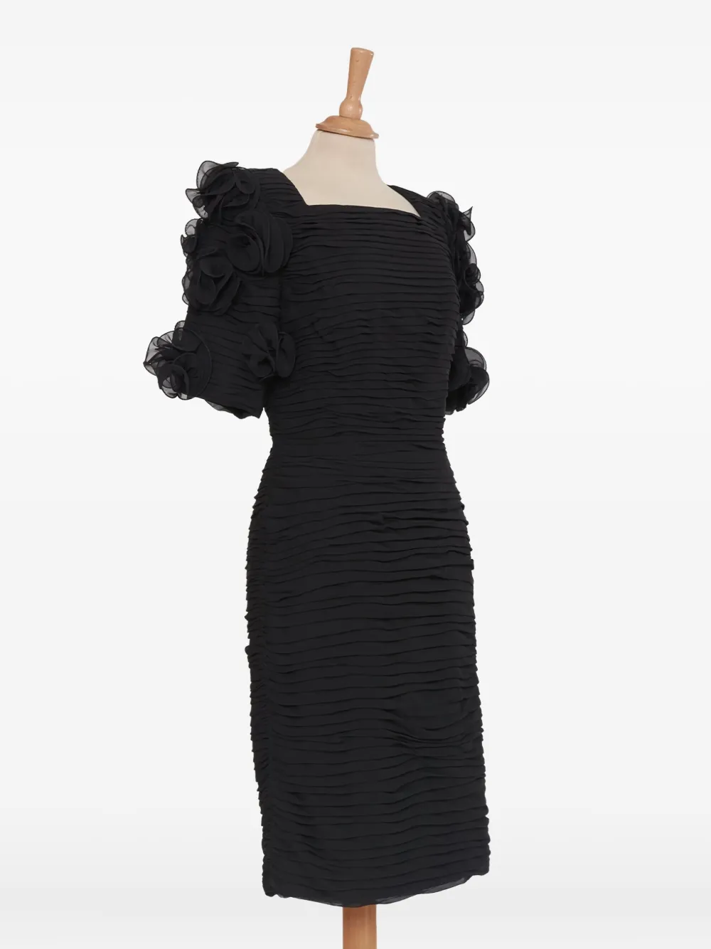 Louis Feraud Pre-Owned Midi-jurk met gedrapeerd detail - Zwart