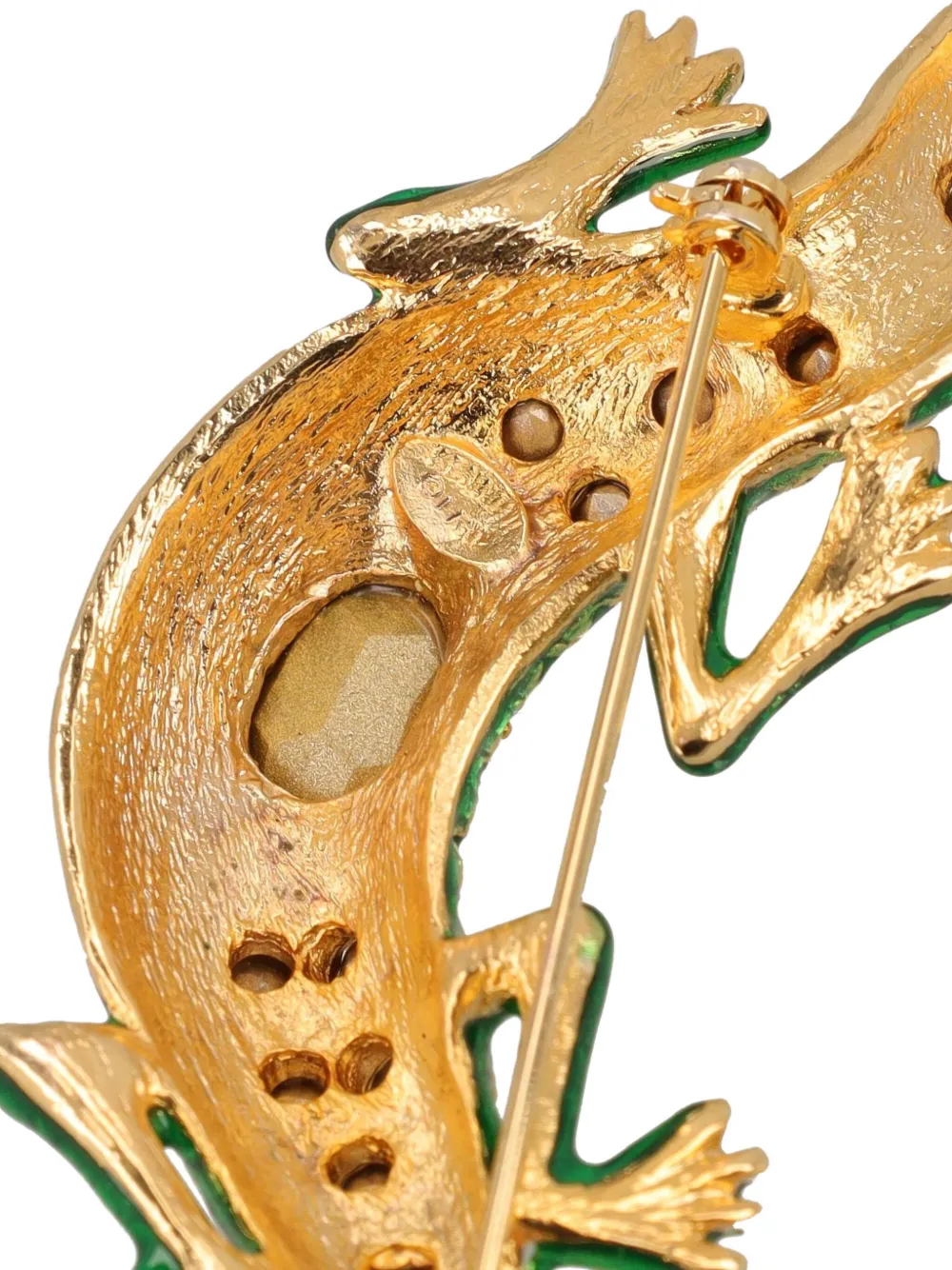 Pre-owned Kenneth Jay Lane Vintage Gecko Brooch