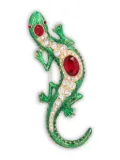 Kenneth Jay Lane Vintage Gecko brooch - Green