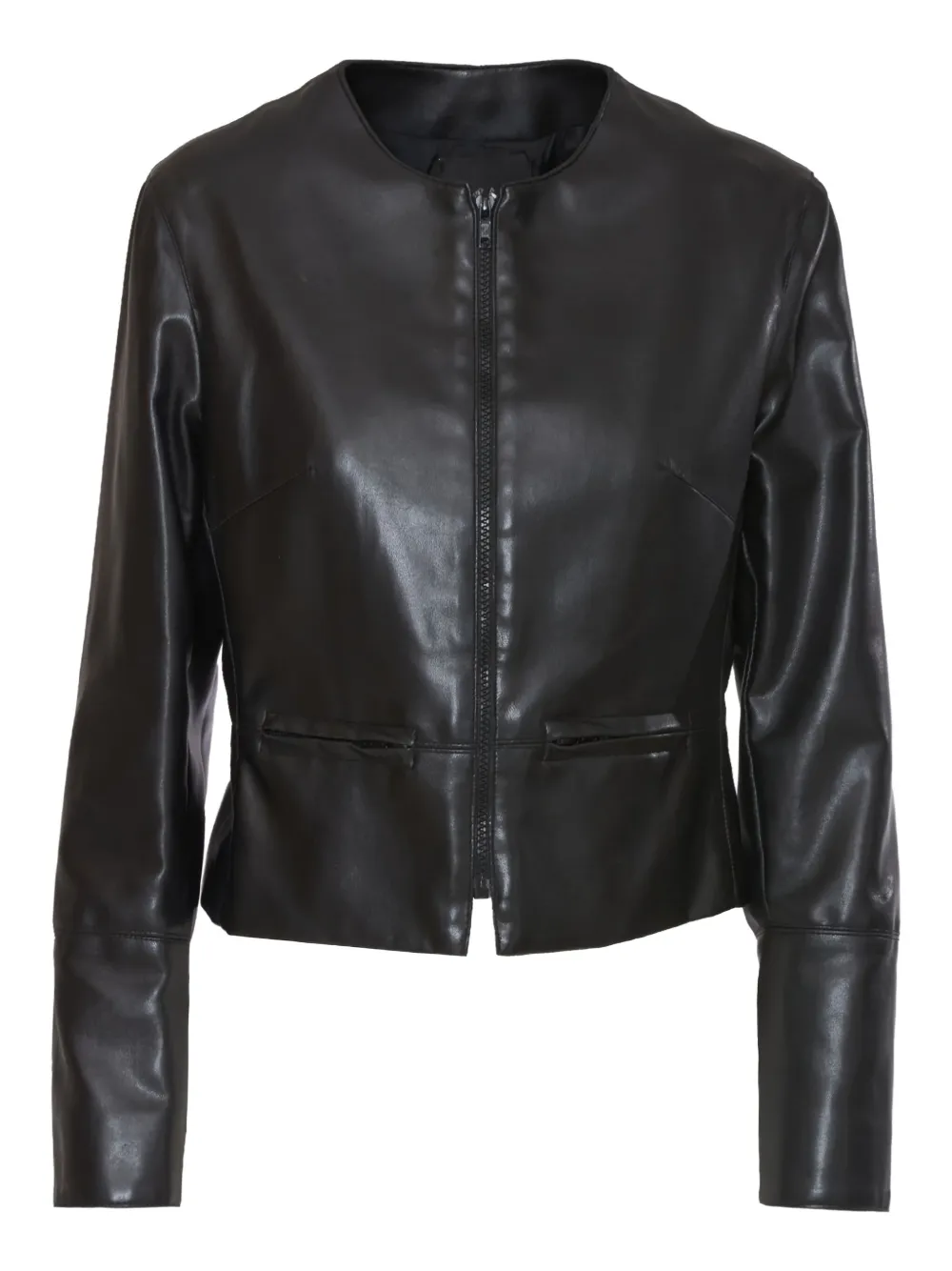 Pre-Owned faux-leather jacket