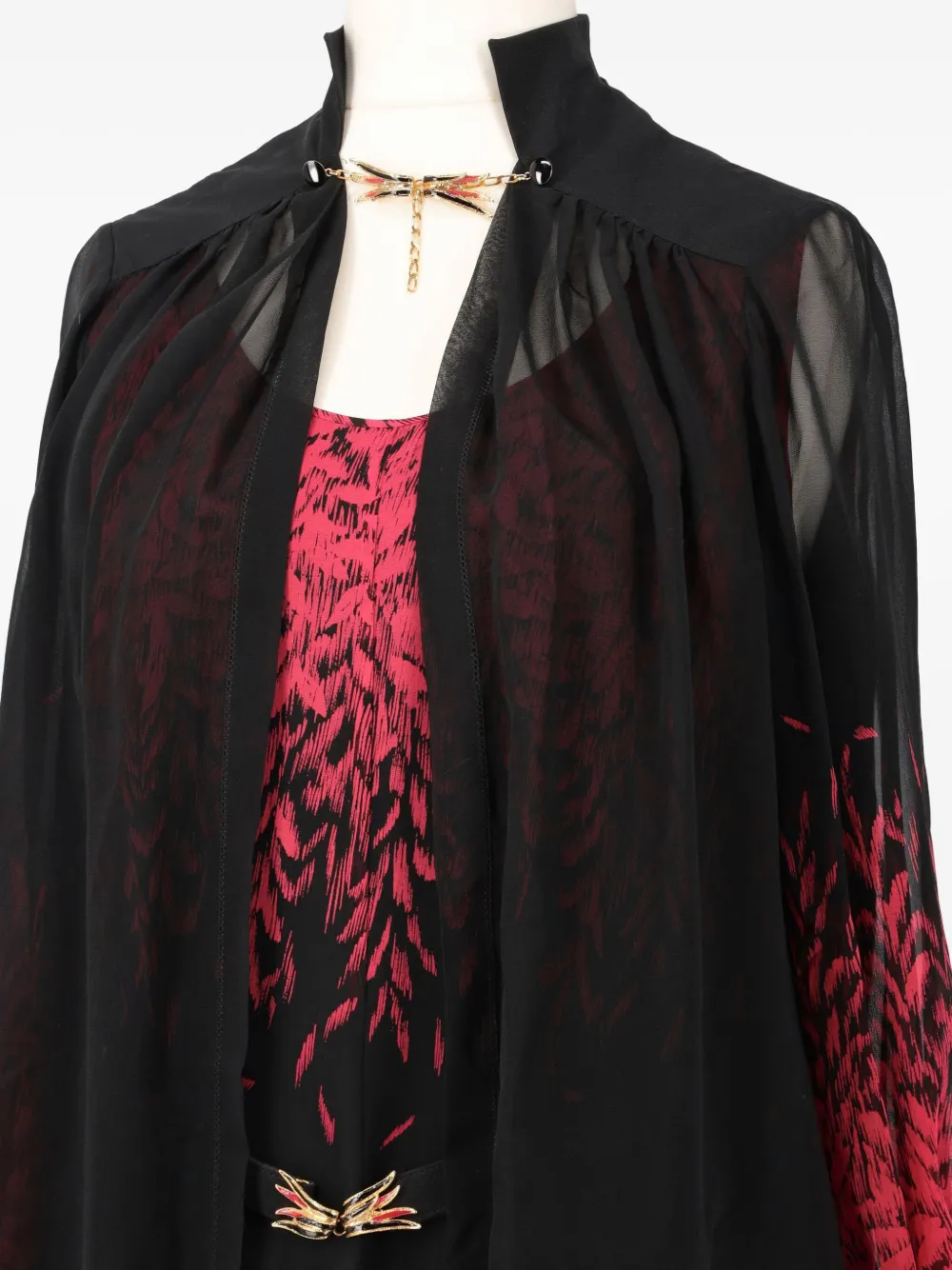 Pre-owned Vintage Silk Belted Dress