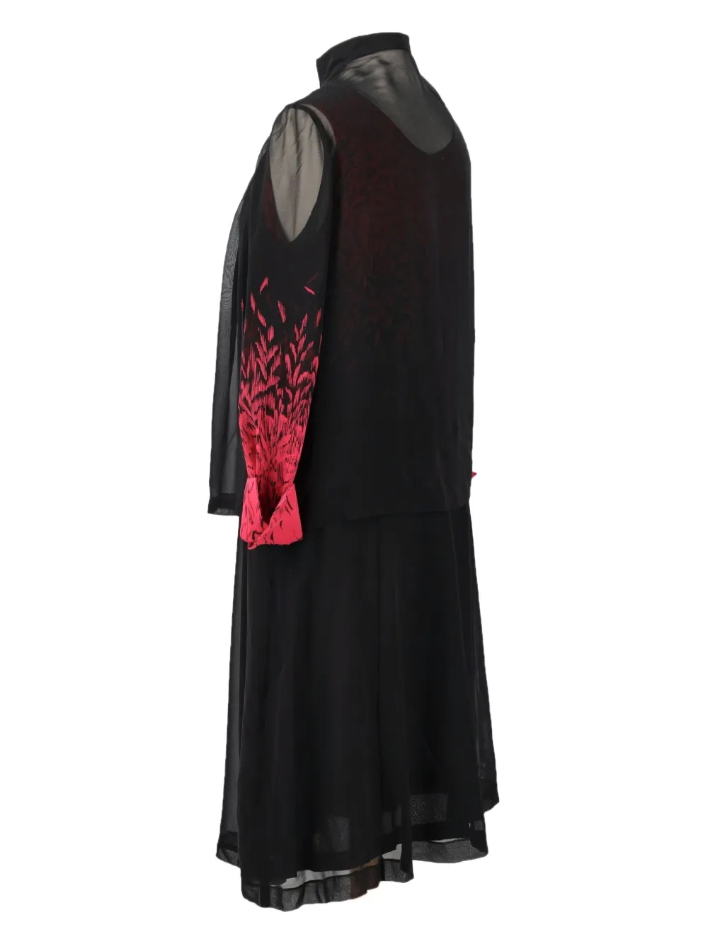 Vintage robe en soie à taille ceinturée pre-owned | Image 2