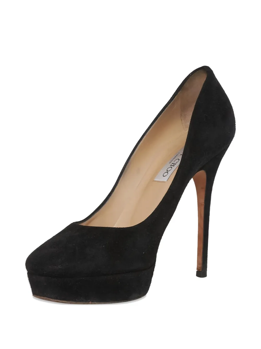 Jimmy Choo Pre-Owned 130mm suede heeled pumps - Zwart