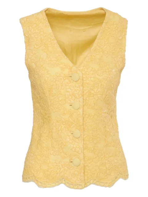 Gai Mattiolo Vintage laced vest top