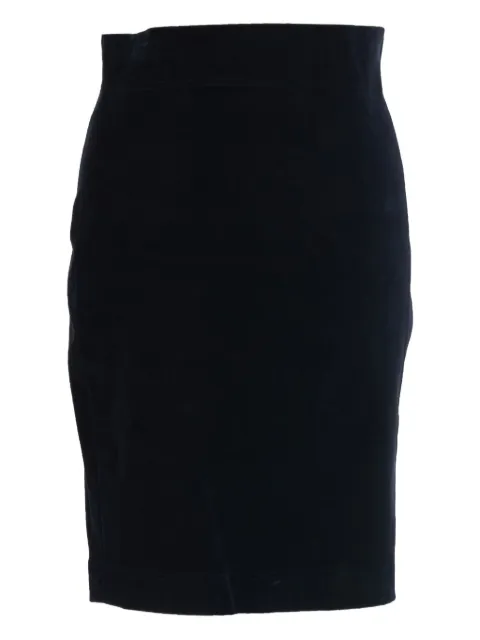 Vintage pre-owned velvet pencil skirt