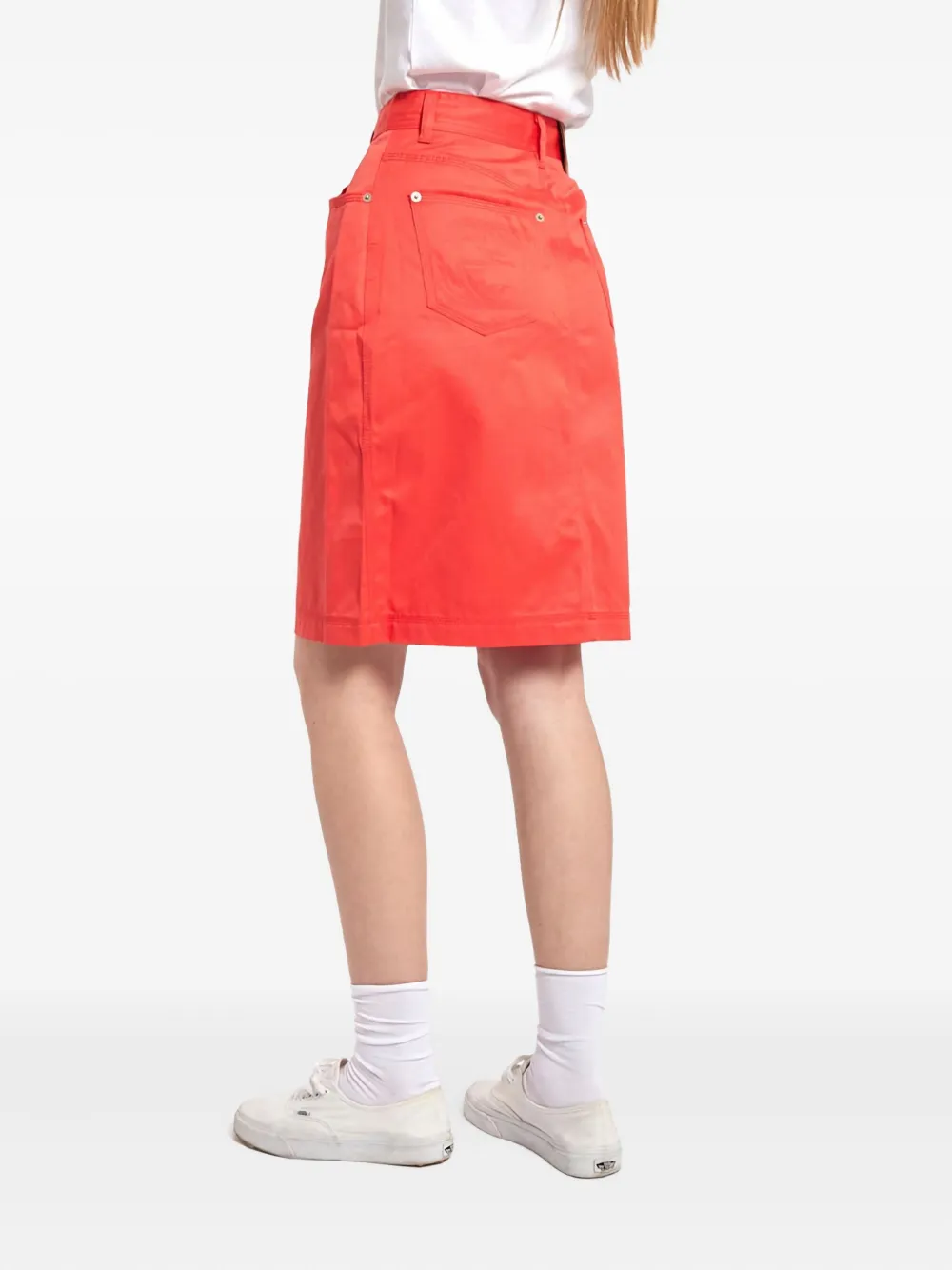 Gucci Pre-Owned 1990s monogram embroidery skirt - Rood