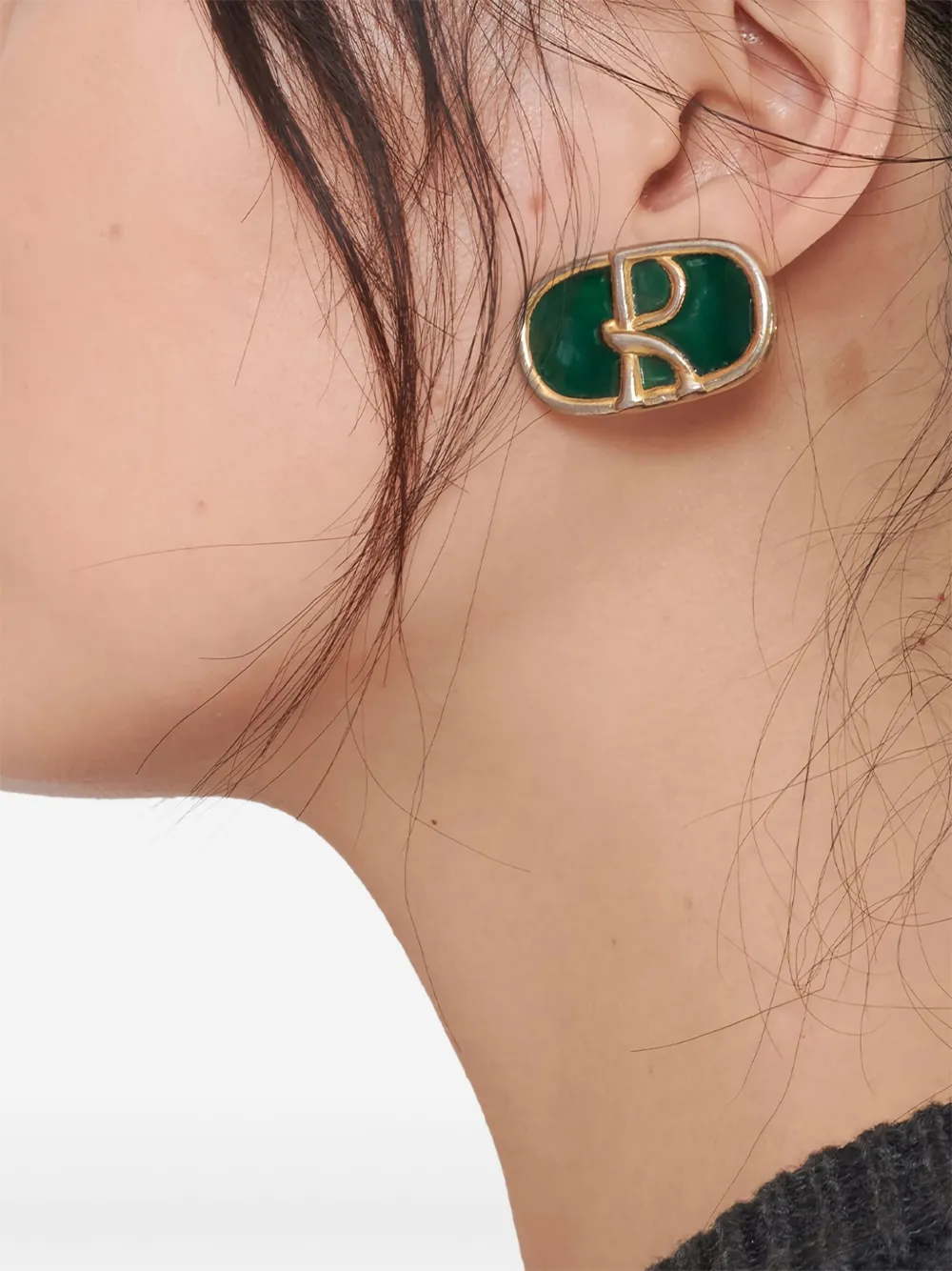 Roberta Di Camerino Enameled clip-on earrings - Goud
