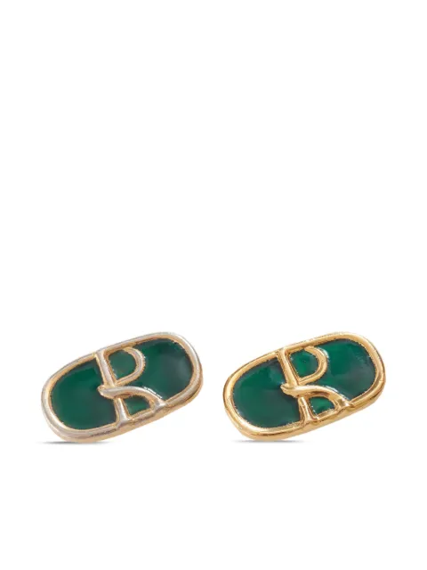 Roberta  Di Camerino Enameled clip-on earrings