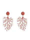 Vintage Daniela De Marchi coral earrings - Gold