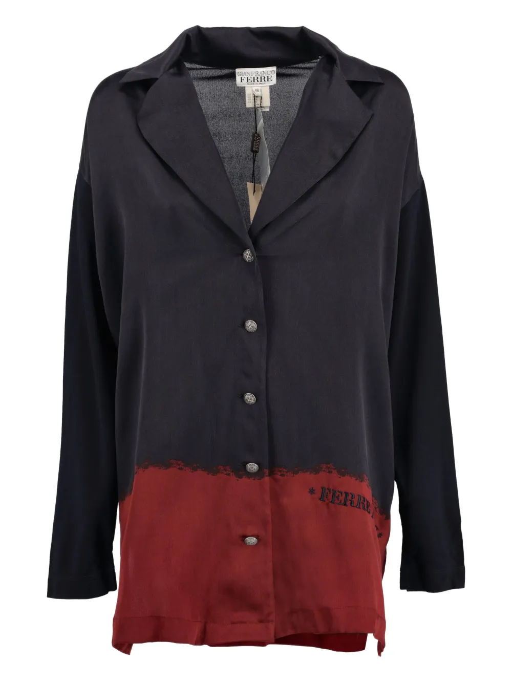 Gianfranco Ferré Pre-Owned camisa de seda | azul | Image 1