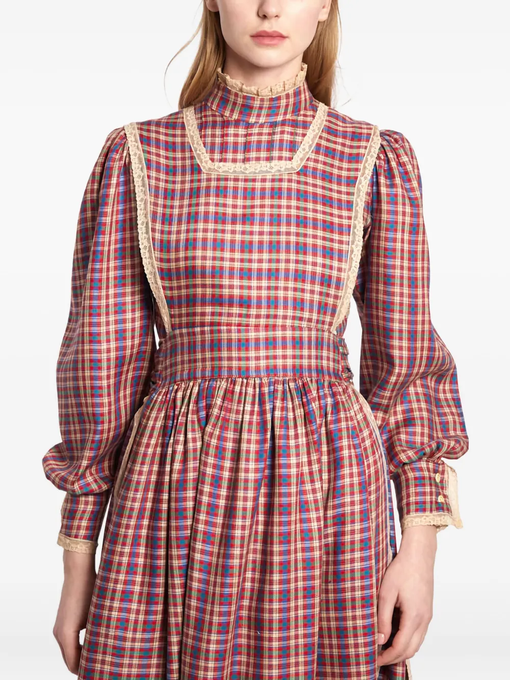 Pre-owned Fiorucci Vintage 1970s Check-pattern Dress