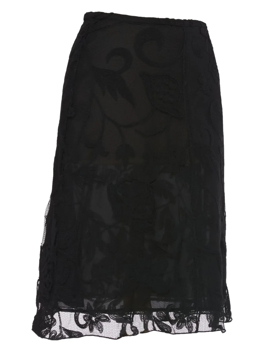 Giorgio Armani Pre-Owned minijupe à fleurs en dentelle | noir | Image 1