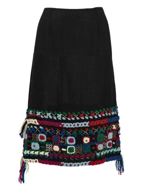 Fendi Pre-Owned wool midi skirt