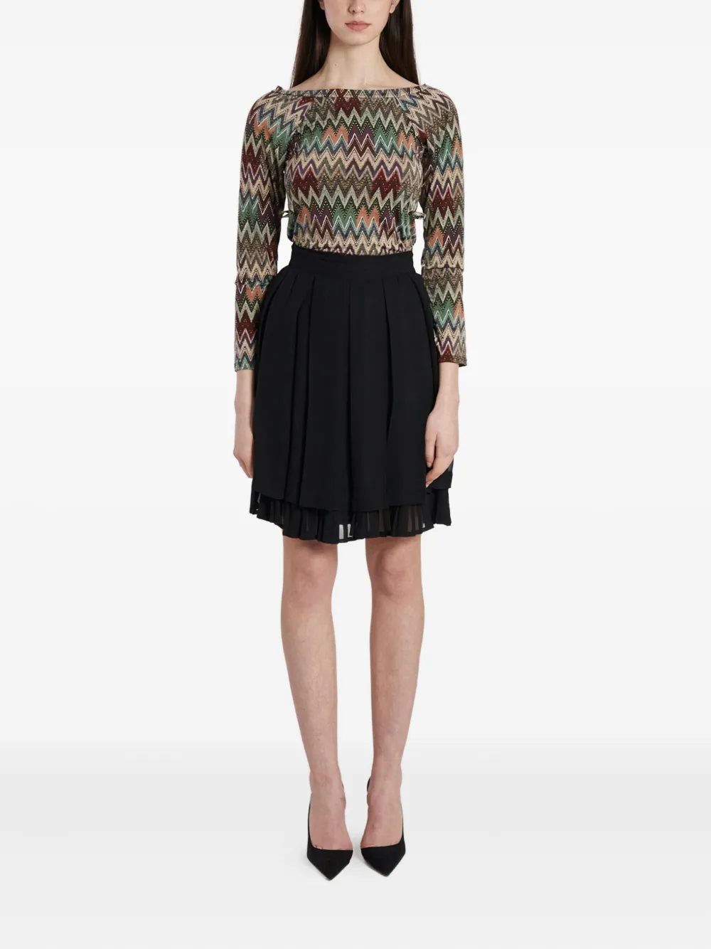 Sportmax Vintage 2000s pre-owned pleated skirt | Black | Image 1