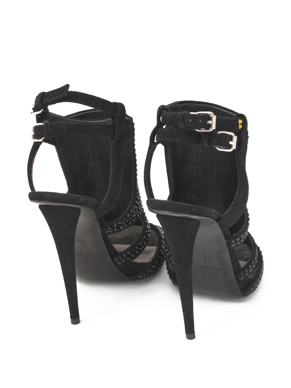 Giuseppe Zanotti Vintage Pre-owned 120 mm sandalen met stras - Zwart
