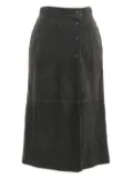 Gianfranco Ferré Pre-Owned 1990s suede midi skirt - Grey