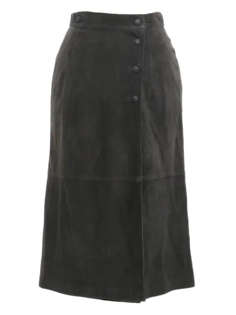 Gianfranco Ferré Pre-Owned 1990s suede midi skirt