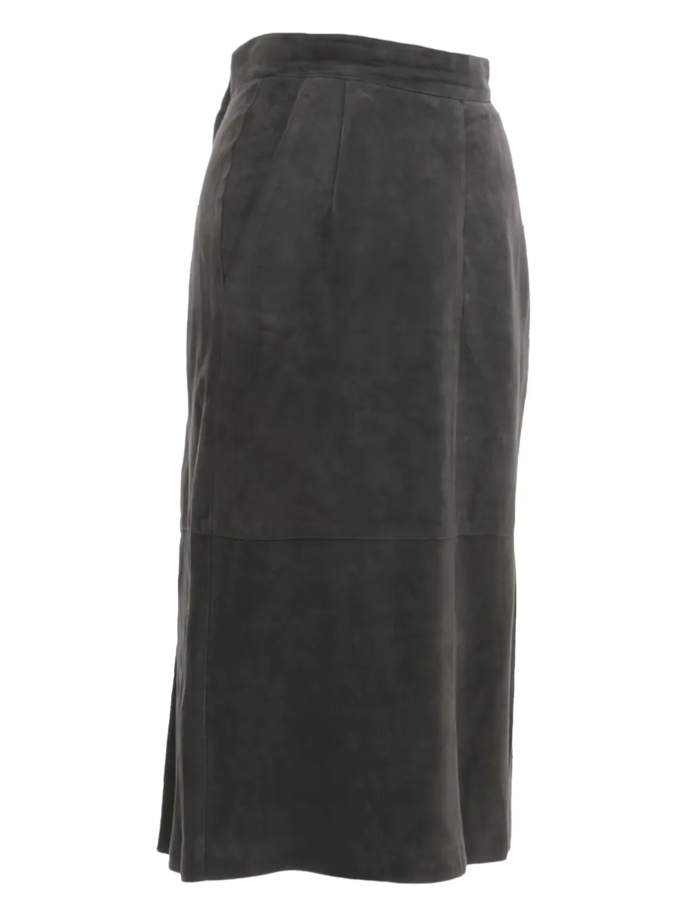 Gianfranco Ferré Pre-Owned 1990s suède midi-rok - Grijs