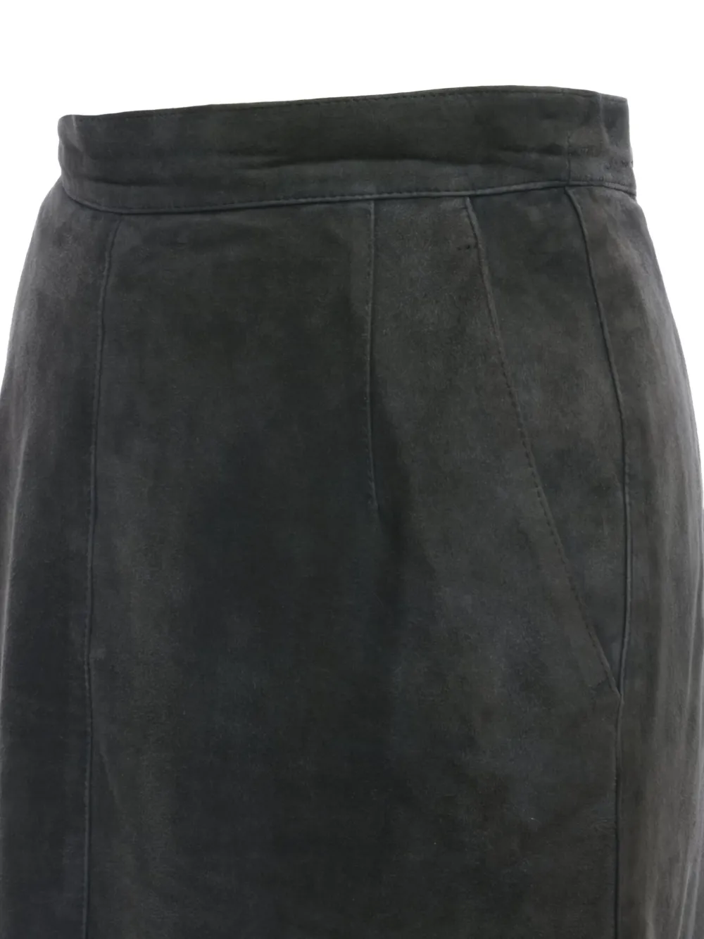 Pre-owned Gianfranco Ferre 1990s Suede Midi Skirt