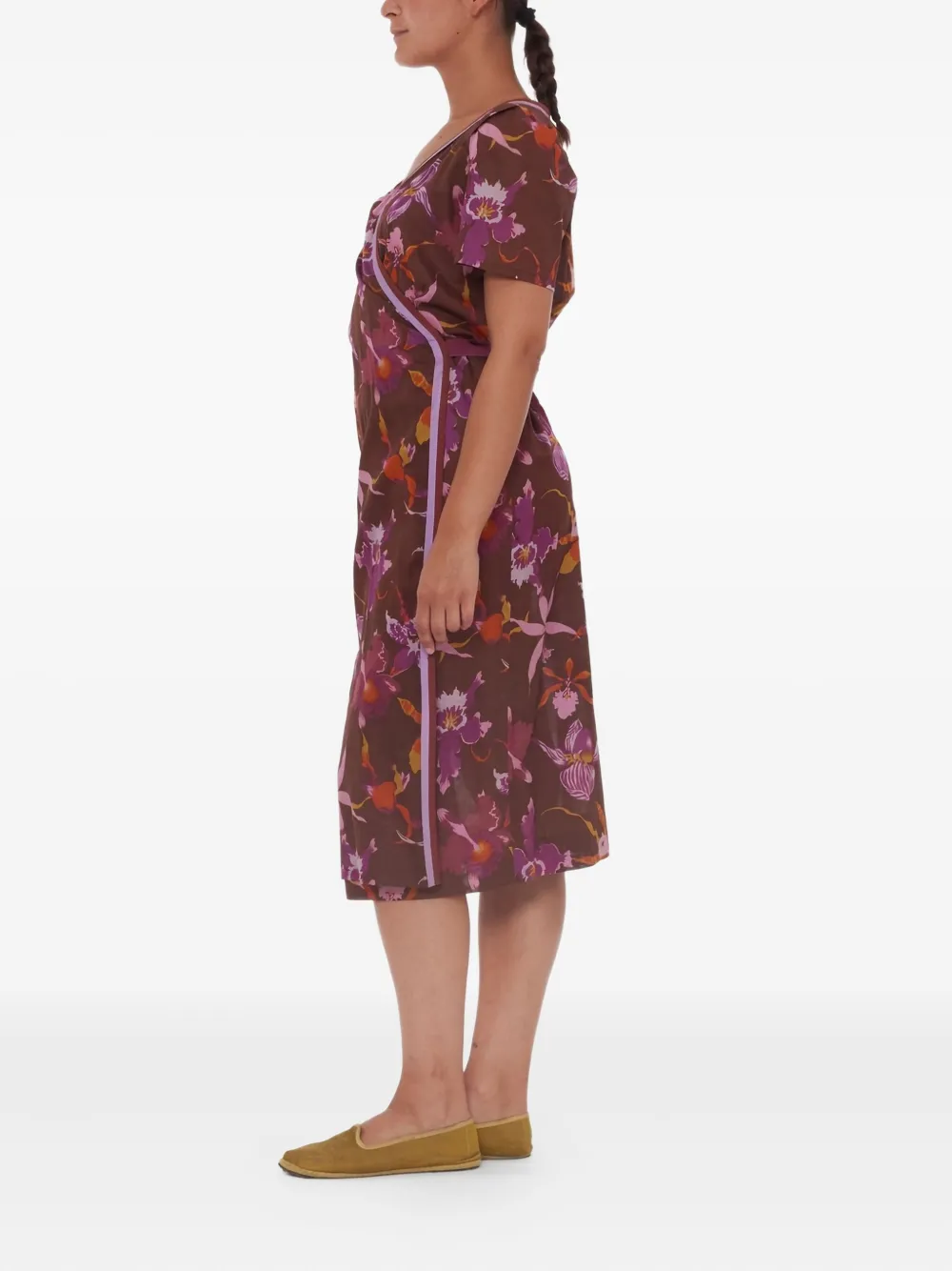 Ken Scott Vintage 1970 floral-print dress - Rood