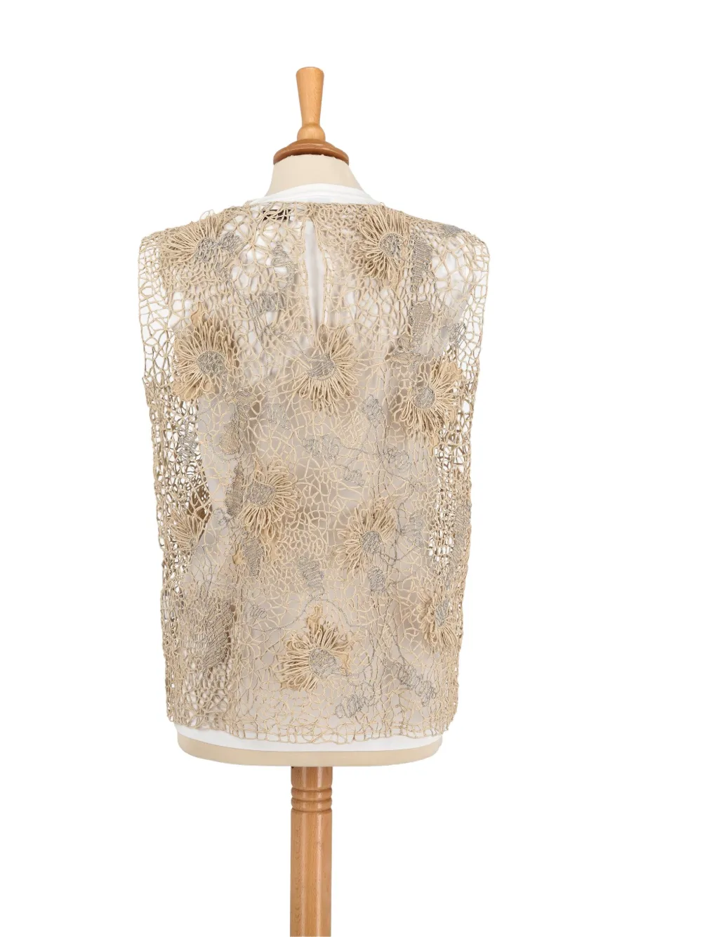 Pre-owned Brunello Cucinelli Vintage Floral-embroidered T-shirt In Neutral