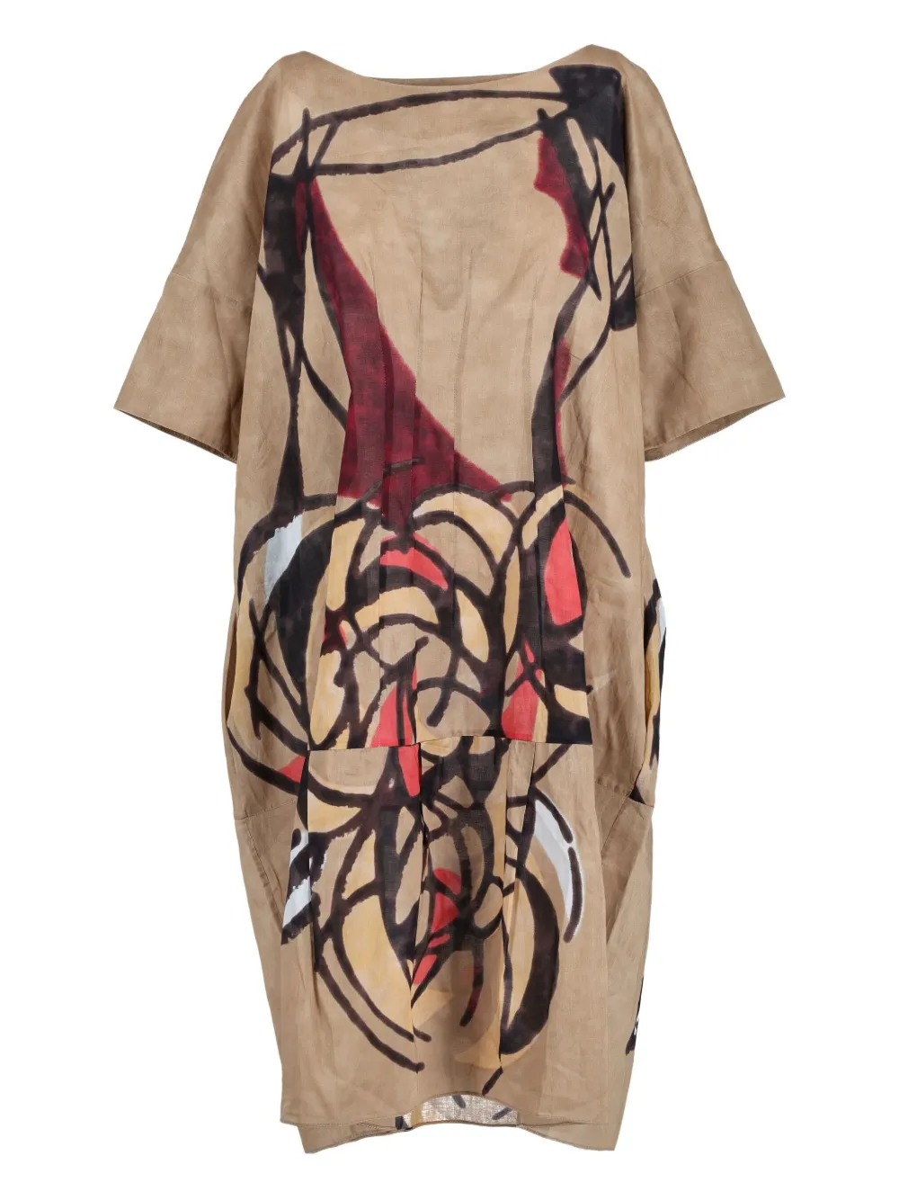 Marni Pre-Owned 2000s Midikleid mit grafischem Print | Nude | Image 1